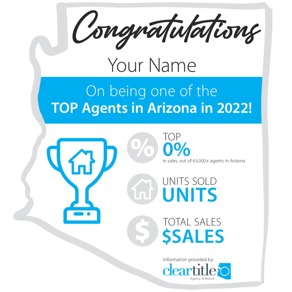 Top real estate agents in Arizona graphic